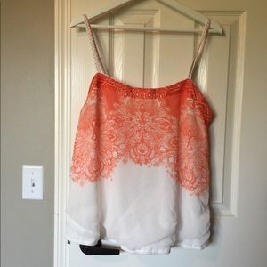 NWT Anthropologie strappy orange top